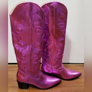 Women's Purple Heeled Boots